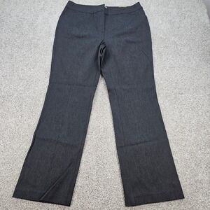 New Chicos Womens Size 1 (8) Short Trouser Pants Charcoal Gray Bootcut Stretch